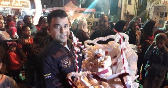 صور.. "سبوع" مولود على أغانى النادى المصرى فى بورسعيد