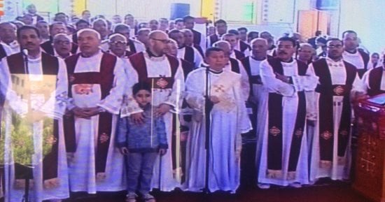 أسقف ميت غمر بعظة قداس أربعين شهداء حلوان: سنعيش فى وحدة واحدة من أجل بلادنا