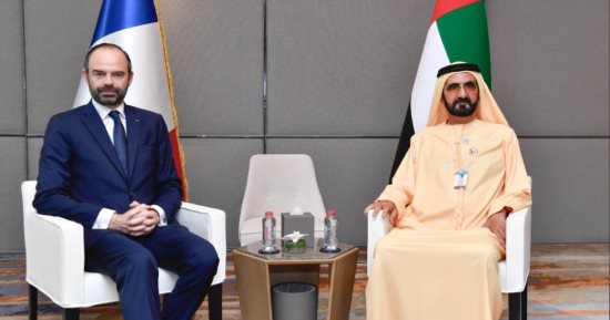 حاكم دبى يستقبل رئيس وزراء فرنسا.. ويؤكد: "علاقاتنا فى أفضل أوقاتها"