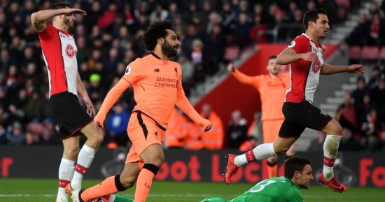 ملخص لمسات محمد صلاح مع ليفربول أمام ساوثهامبتون بالدورى الإنجليزى