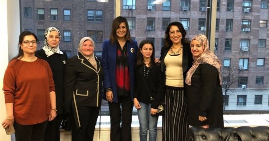 وزيرة الهجرة تزور الجمعية المصرية الإسلامية والمقر البابوى فى نيويورك
