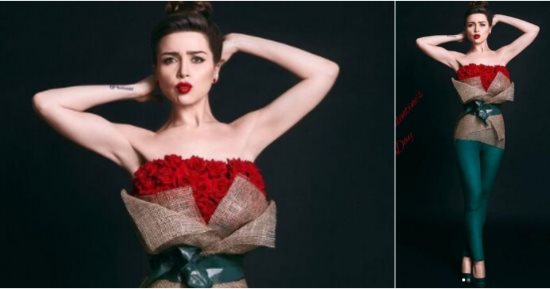 بعد شجرة الكريسماس.. مى عز الدين "بوكيه ورد" فى عيد الحب