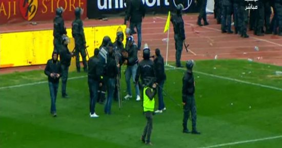 أعمال شغب فى كلاسيكو تونس بين الترجى والنجم الساحلى
