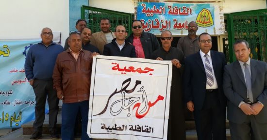 صور.. جامعتى السويس والزقازيق تنظمان قافلة طبية فى حى الجناين