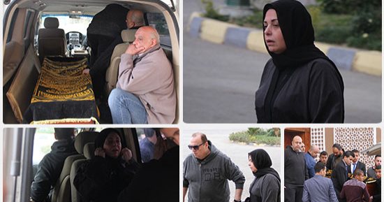 تشييع جثمان والد الفنانة صابرين من مسجد الشرطة بالشيخ زايد