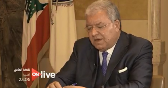 الليلة.. وزير الداخلية اللبنانى ضيف "نقطة تماس" مع يوسف الحسينى