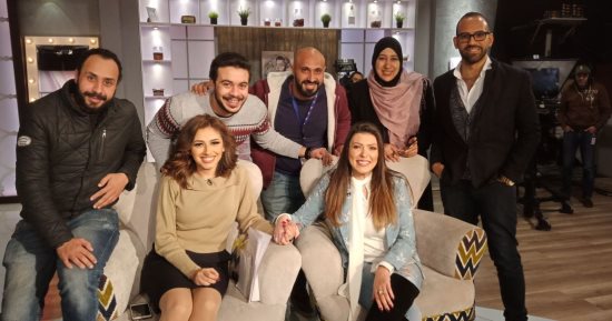 أسرة برنامج "ست الحسن" تحتفل بزواج الإعلامية ريم أحمد على الفنان طه خليفة