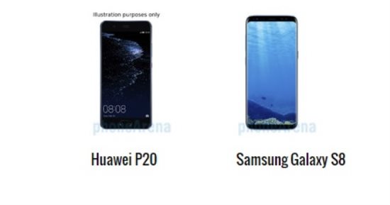 إيه الفرق.. أبرز الاختلافات بين هاتفى جلاكسى S8 وهواوى P20