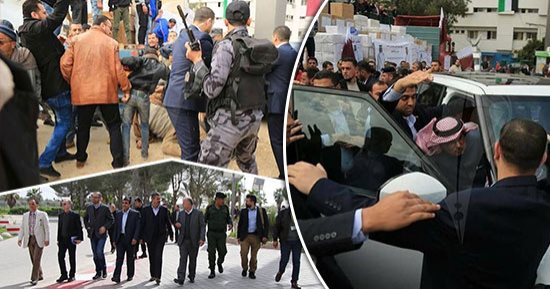 صور وفيديو.. عمال النظافة فى غزة يعتدون على سفير "تميم" ويمزقون علم قطر.. فلسطينيون يصفعون مبعوث الأمير رفضا لشق الصف الفلسطينى.. الدوحة تدعم الإرهابيين بـ"دولارات الدم" لتعزيز الانقسام بين أبناء الوطن