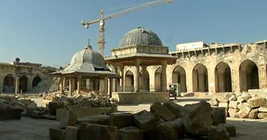 صور.. بعد دمار الحرب..الجامع الأموى فى حلب السورية يستعد للعودة إلى الحياة