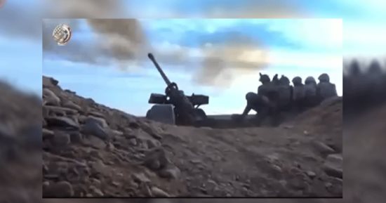 فيديو.. أبطال المدفعية يهتفون الله أكبر قبل قصف أهداف إرهابية بالعملية سيناء
