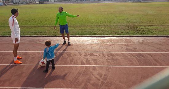نجل محمد إبراهيم فى مران الزمالك