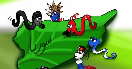 حال الدنيا.. سوريا "كرام على موائد اللئام" فى كاريكاتير اليوم السابع