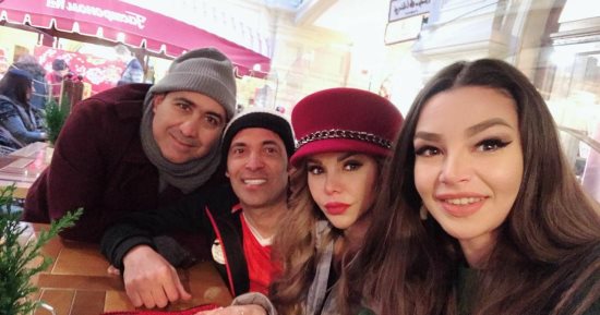 جوهرة تستضيف سعد الصغير ورزان مغربى بروسيا.. "صور"