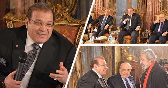 إلهام شاهين ومصطفى الفقى ورجاء الجداوى ضيوف حسن راتب بصالون المحور الجمعة