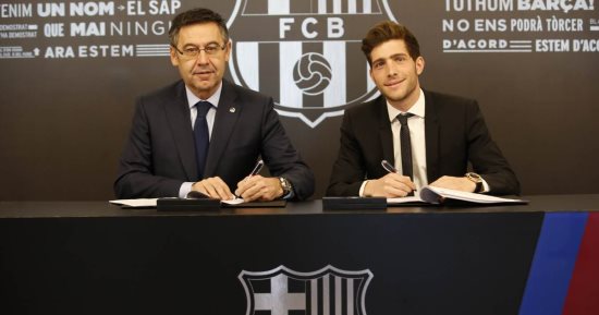 برشلونة يجدد عقد روبيرتو 3 سنوات بشرط جزائى 400 مليون يورو