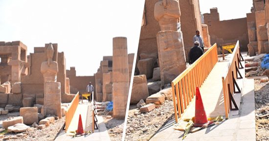 صور.. الأقصر تدخل مرحلة جديدة لجذب السياحة بتأهيل المعابد لخدمة ذوى الاحتياجات.. المشروع يشمل تغيير التصميمات وعمل ممرات وتمهيد الطرق بالمعابد والمتاحف..والمحافظ يؤكد: انتهينا من متحف الأقصر وجارى العمل بالكرنك