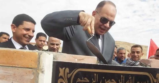 مدير أمن الجيزة يضع حجر الأساس لمجمع شرطة الواحات