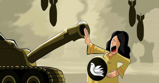 حال الدنيا.. حق الحياة لمدينة الغوطة الشرقية فى كاريكاتير "اليوم السابع"
