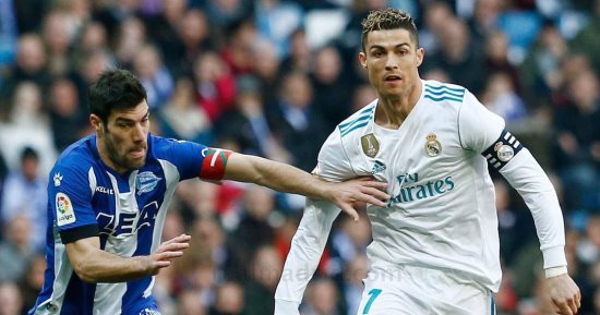 فيديو.. رونالدو يضيف الهدف الثالث لـ ريال مدريد فى ألافيس