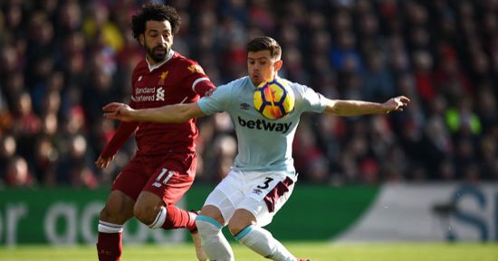 محمد صلاح يتألق فى تفوق ليفربول على وستهام 0/1 بالشوط الأول.. فيديو وصور