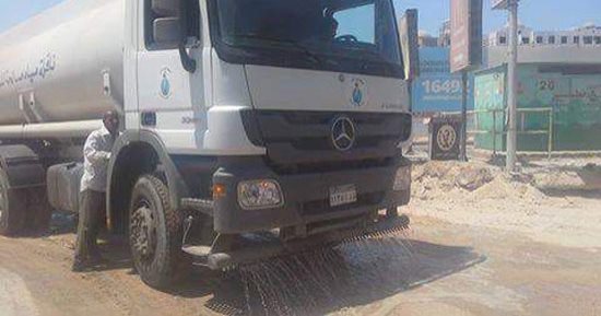 صور.. "المياه الرمادية" تجربة جديدة فى البحر الأحمر لغسيل ونظافة الشوارع