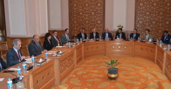 المتحدث باسم الخارجية ينشر صور استقبال سامح شكرى لوفد غرفة التجارة الأمريكية