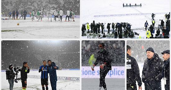 الثلوج الكثيفة تؤجل مباراة يوفنتوس وأتالانتا بالدورى الإيطالى