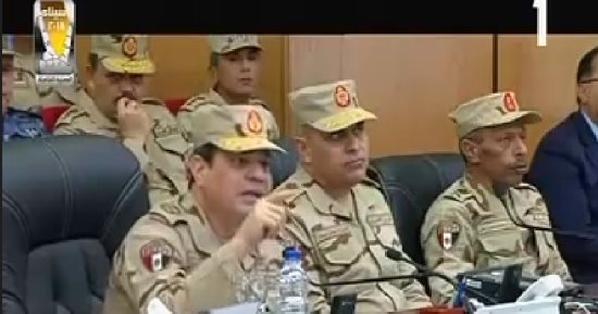 السيسى للإرهابيين: هتتشالوا من على وجه الأرض.. واللى يسلم نفسه يحاكم بالقانون (فيديو)