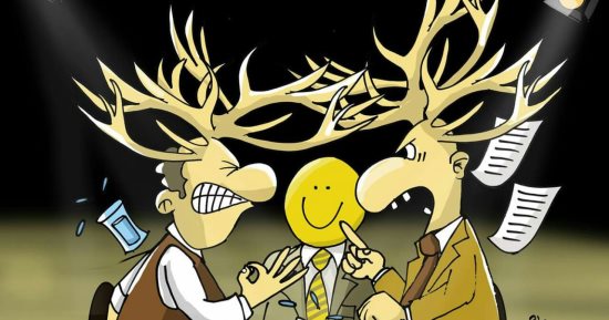 حال الدنيا ..الحوار غير المتحضر فى بعض برامج التوك شو بكاريكاتير " اليوم السابع"