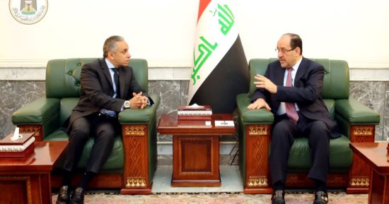 نورى المالكى للسفير المصرى ببغداد: مصر لها تأثير كبير على صعيد قضايا العرب
