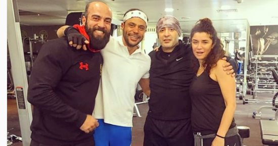 الصدفة تجمع محمد إمام وغادة عادل وأحمد السقا فى الجيم