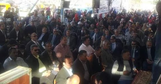 أهالى الصالحية بالشرقية يؤيدون السيسى لفترة رئاسة ثانية خلال مؤتمر شعبى