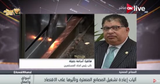 اتحاد المستثمرين: حصر المصانع المتوقفة خلال 10 أيام وننسق مع الدولة لتشغيلها