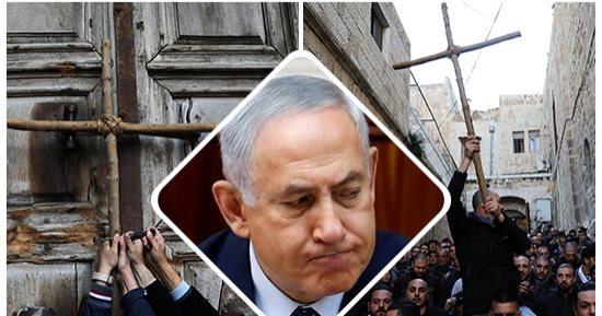 صور.. كنائس فلسطين تنتصر على طغيان الاحتلال.. "القيامة" تفتح أبوابها بعد إغلاقها 3 أيام.. إسرائيل تجمد قرار جباية الضرائب على دور العبادة المسيحية.. ومسيرات جماهيرية بـ"زهرة المدائن" احتفالا بتعليق القرار