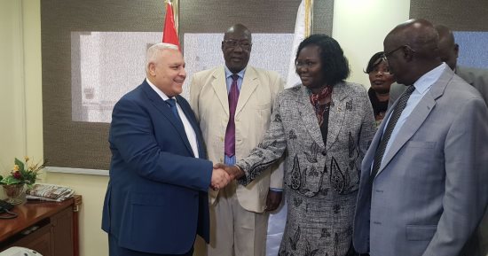 صور.. لاشين إبراهيم يستقبل أعضاء لجنة تسيير الحوار الوطنى بجنوب السودان