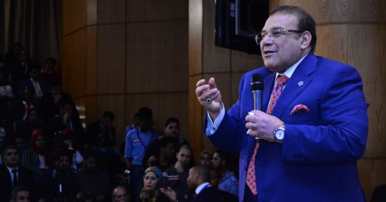 فيديو.. حسن راتب يعلن إنشاء أكاديمية للفنون بجامعة سيناء فرع القنطرة شرق