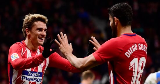 جريزمان وكوستا يقودان هجوم أتلتيكو مدريد أمام لشبونة بالدوري الأوروبي