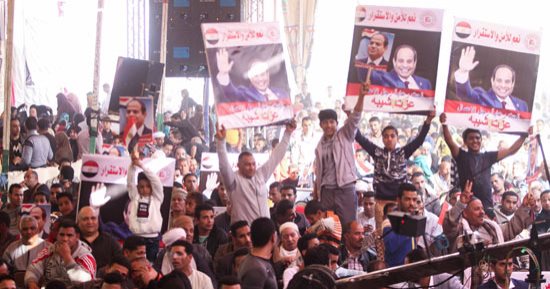 صور.. بدء مؤتمر "دعم مصر" بمدينة الصف لتأييد السيسى بالانتخابات الرئاسية