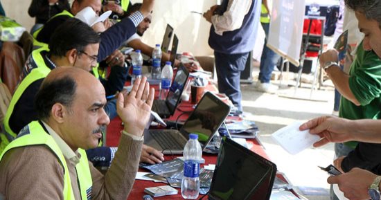 إقبال كبير على انتخابات نقابة المهندسين باستاد القاهرة
