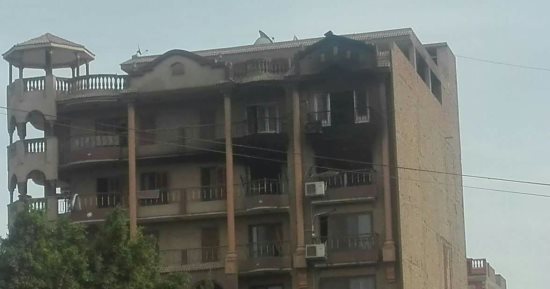 صور.. التفاصيل الكاملة لحريق منزل النائب أحمد سميح فى الجيزة