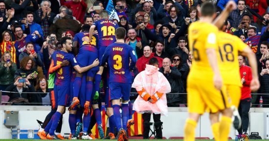 فيديو.. برشلونة يحسم قمة الدورى الإسبانى بهدف ميسي فى أتلتيكو مدريد