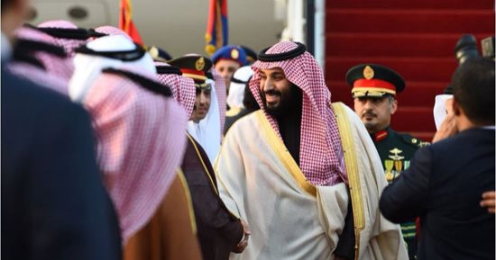 وصول ولى العهد السعودى محمد بن سلمان إلى مطار القاهرة الدولى