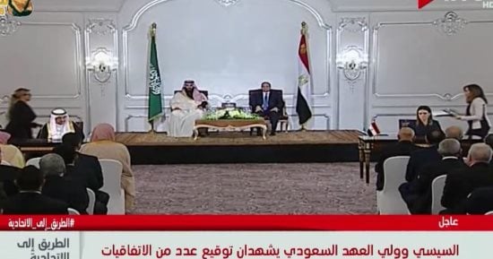 توقيع اتفاقية لإنشاء صندوق مصرى سعودى للاستثمار بحضور السيسى وولى العهد