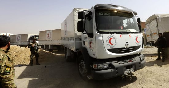 روسيا: عودة قافلة المساعدات الدولية من الغوطة الشرقية
