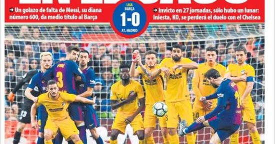 صحافة أوروبا بين فوز برشلونة على أتلتيكو بركلة ميسى القاتلة فى الليجا وعودة مودريتش وكروس إلى ريال مدريد قبل مباراة سان جيرمان.. إيفرتون ينتظر إقالة فينجر من أرسنال.. والحزن يعم إيطاليا بعد وفاة قائد فيورنتينا