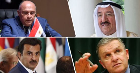 تنسيق أمريكى ـ كويتى لحل الأزمة القطرية قبل القمة العربية.. مصادر خليجية: مبعوث ترامب يحمل عدة مقترحات.. أمير الكويت يجرى اتصالات مع كل الأطراف.. واشنطن تسعى لتأمين موقف إقليمى موحد ضد إيران فى المنطقة