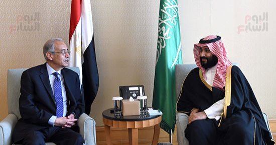 ولى العهد السعودى لـ"شريف إسماعيل": ندعم مصر فى حربها ضد الإرهاب (صور)
