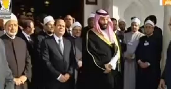 السيسي ومحمد بن سلمان يتفقدان الأزهر الشريف قبل افتتاح أعمال الترميم