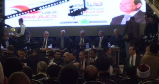 صور.. انطلاق مؤتمر دعم مصر لتأييد السيسي بطنطا بأغنية الصاعقة "قالوا أيه"